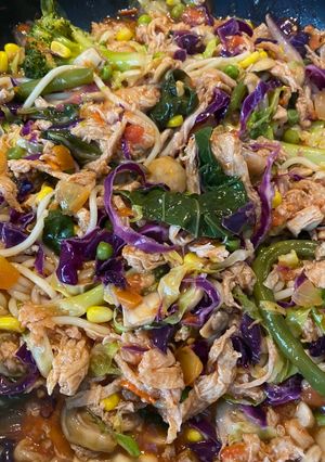 A picture of Chicken Julian stir fry : Veg meal.