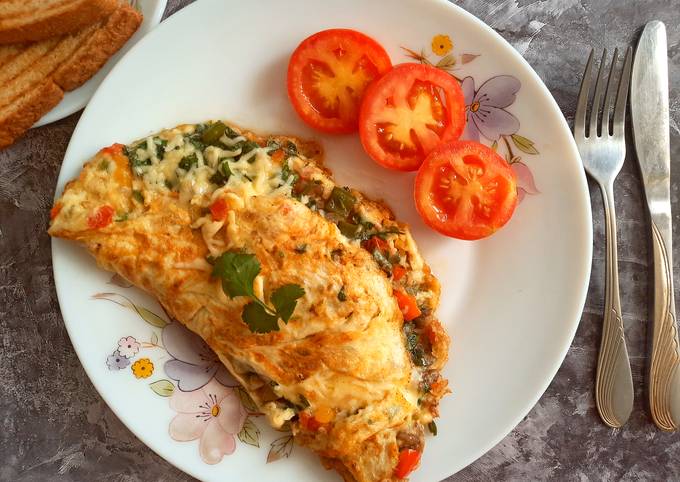 Recipe of Homemade Masala Cheese Omelette - Easy Recipes for Kids