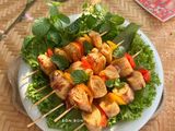 Tàu hũ ky xiên ớt chuông nướng chay
