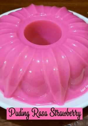Foto resep Puding rasa strawberry
