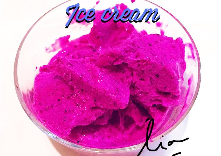 Resep Es krim buah naga yang Bisa Manjain Lidah