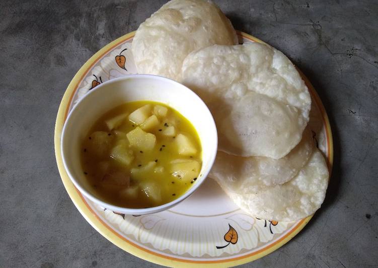 How to Vegan At Home Luchi are aloor torkari