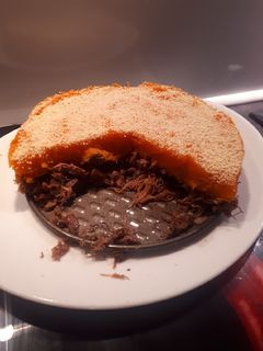 Une photo de Parmentier canard et patate douce