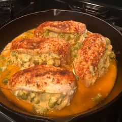 A picture of Broccoli Cheddar Stuffed Chicken Breast.