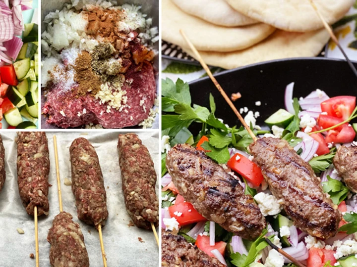 Easy Steps to Prepare Recipes Wagyu Beef Kofta Kebabs with Tzatziki Sauce the So Delicious Delicious.
