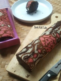 Foto resep Brownies Kukus Batik Roll Cake