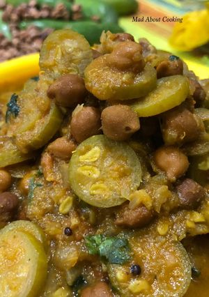 A picture of Tindora Black Chickpea Masala Curry (Kundru Kala ChanaCurry) – Lunch Recipe.