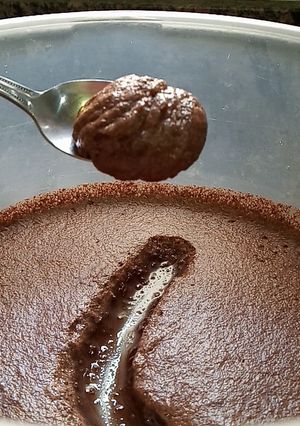 Una foto de Espuma de chocolate estilo mousse, sin gluten, vegan, c/ aquafaba
