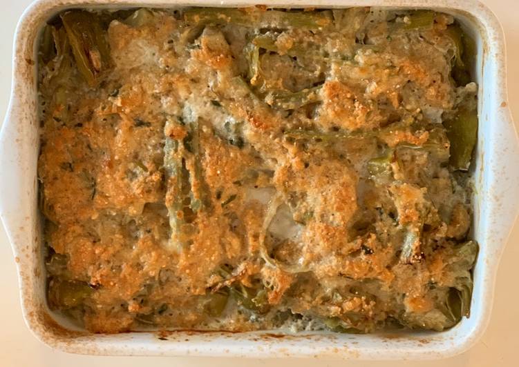 Carciofi e patate gratinati al forno