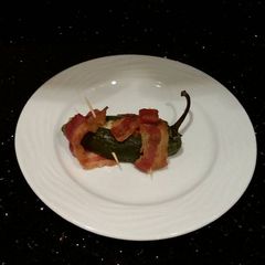 A picture of Roasted Bacon Cheddar Jalapeno Peppers.