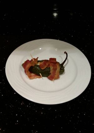 A picture of Roasted Bacon Cheddar Jalapeno Peppers.