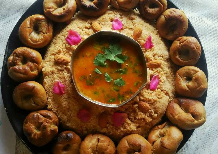 Easiest Way to Prepare Speedy Dal bati and churma