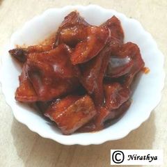 A picture of Theepi Avakaya – Andhra Avakaya (No Oil – Easy Method).