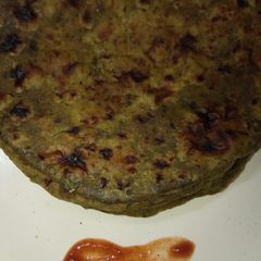 Methi paratha A picture of Methi paratha.