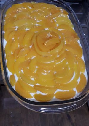Una foto de Cheesecake durazno