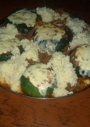 A picture of Stuffed Zucchini with Ground Beef and Rice.