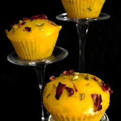 A picture of Kesar Pista Muffins.