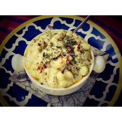 A picture of Eggless: 'Italian Potato Gnocchi' or 'Gnocchi di Patate' (Pasta) in the 'Piedmontese' Style.