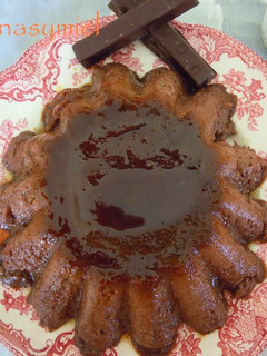 Una foto de Flan de chocolate