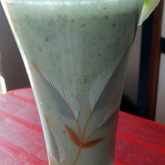 Mint cucumber lassi A picture of Mint cucumber lassi.