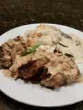 Brad's lamb chops w/ vodka, tomato, basil, cream sauce