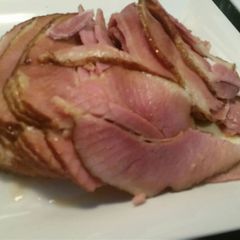 A picture of Baked Spiral Ham and Honey Mustard Glaze.