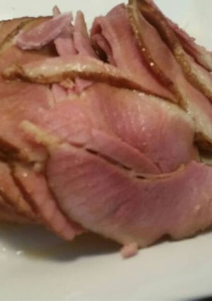 A picture of Baked Spiral Ham and Honey Mustard Glaze.