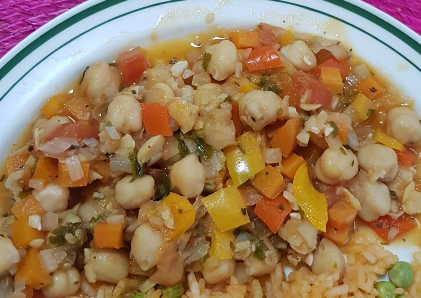 Garbanzos con verduras