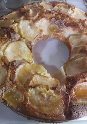 Una foto de Torta económica de manzana