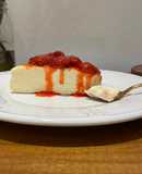 Pay de queso sin base sin azúcar y sin harinas