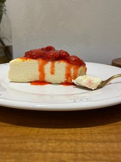 Una foto de Pay de queso sin base sin azúcar y sin harinas