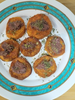 Una foto de Crostini de boniato