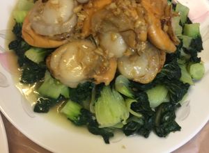 Foto resep 86.Tumis sayur pak choi(sayur putih) siram abalon fresh