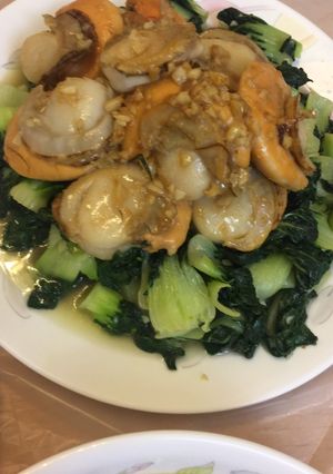 Foto resep 86.Tumis sayur pak choi(sayur putih) siram abalon fresh