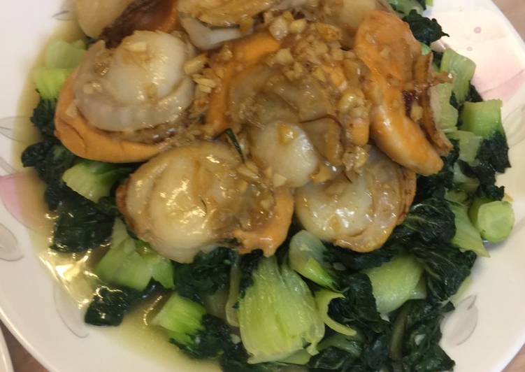 Cara termudah untuk Musim Gugur Sempurna86.Tumis sayur pak choi(sayur putih) siram abalon fresh