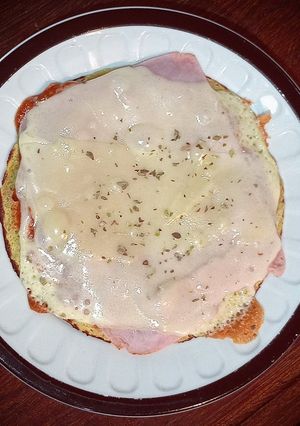 Foto de Pizza de frigideira massa de batata doce