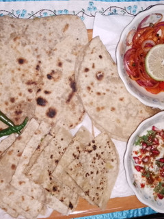 A picture of Spicy Punjabi stuffed potato paratha 🥔🧅🌶️.