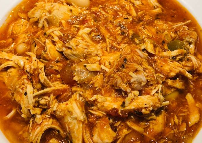 Steps to Prepare Any-night-of-the-week Shredded Chicken 🐔 Tomato 🍅 Soup 🍜
