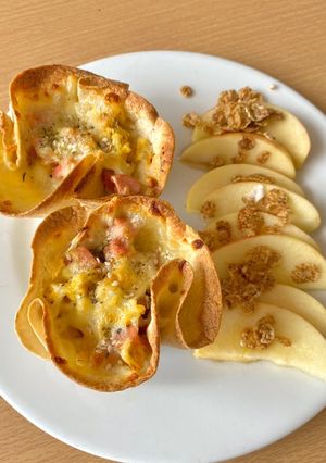 Una foto de Canasticas de tortilla y huevo (desayuno fácil)