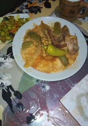 صورة لوصفة بربوشة بالخضرة