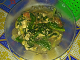 Tumis sawi kelor nyemek
