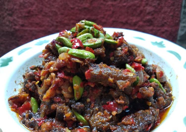 Easiest Way to Cook Perfect Balado daging pete - Bumbu Racik