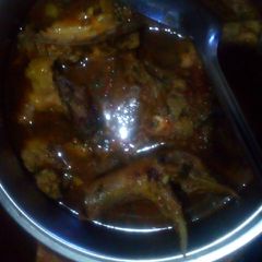 A picture of Chicken with soup.