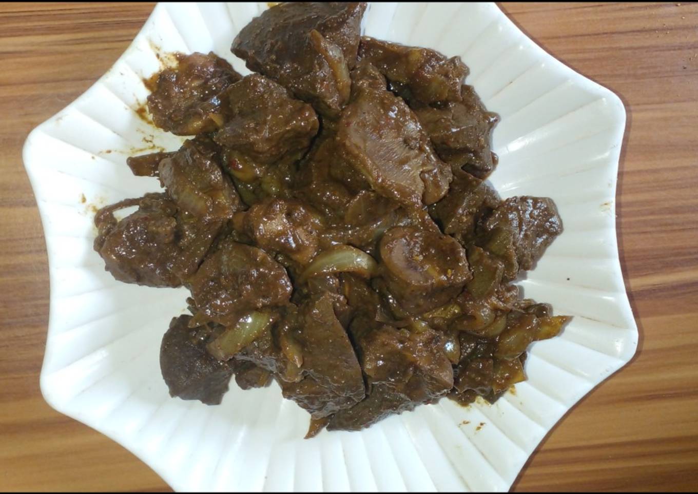 Pan grilled liver