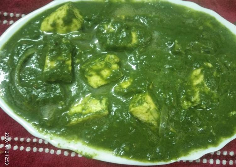 Recipe of Award-winning Home Made Palak  Paneer