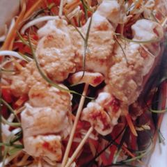 A picture of Chicken satay.