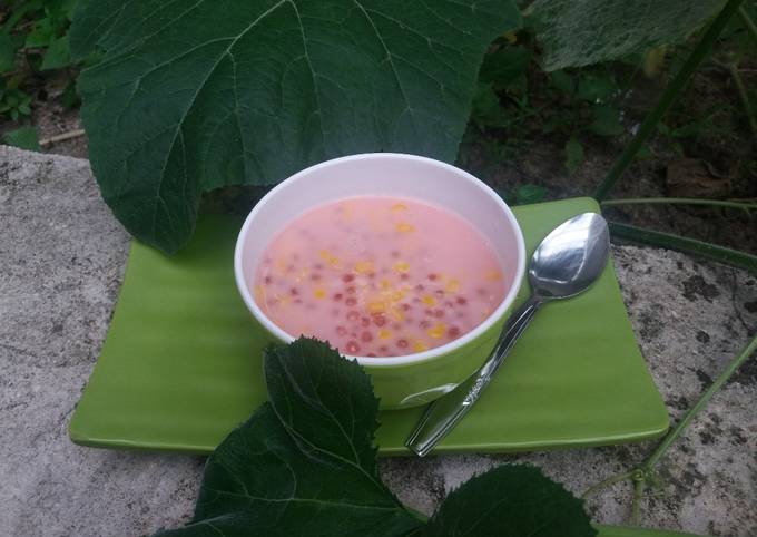 Bubur jagung manis sagu mutiara