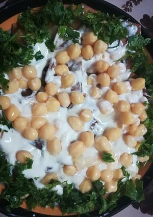 صورة لوصفة فتة بالحمص