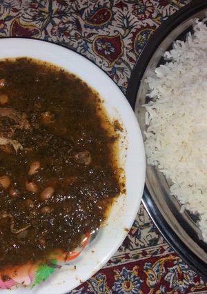 عکسی از دستور قورمه سبزی با مرغ