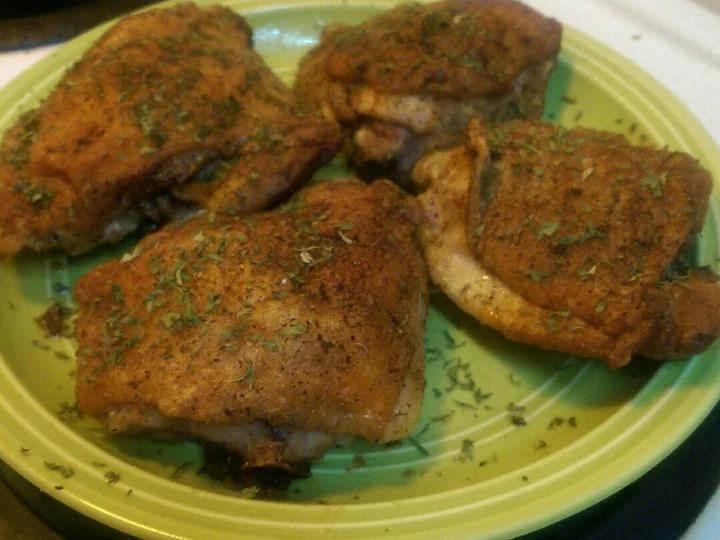 Easy Way Make Recipe Crispy Baked Chicken Thighs that is Delicious, Addictive}